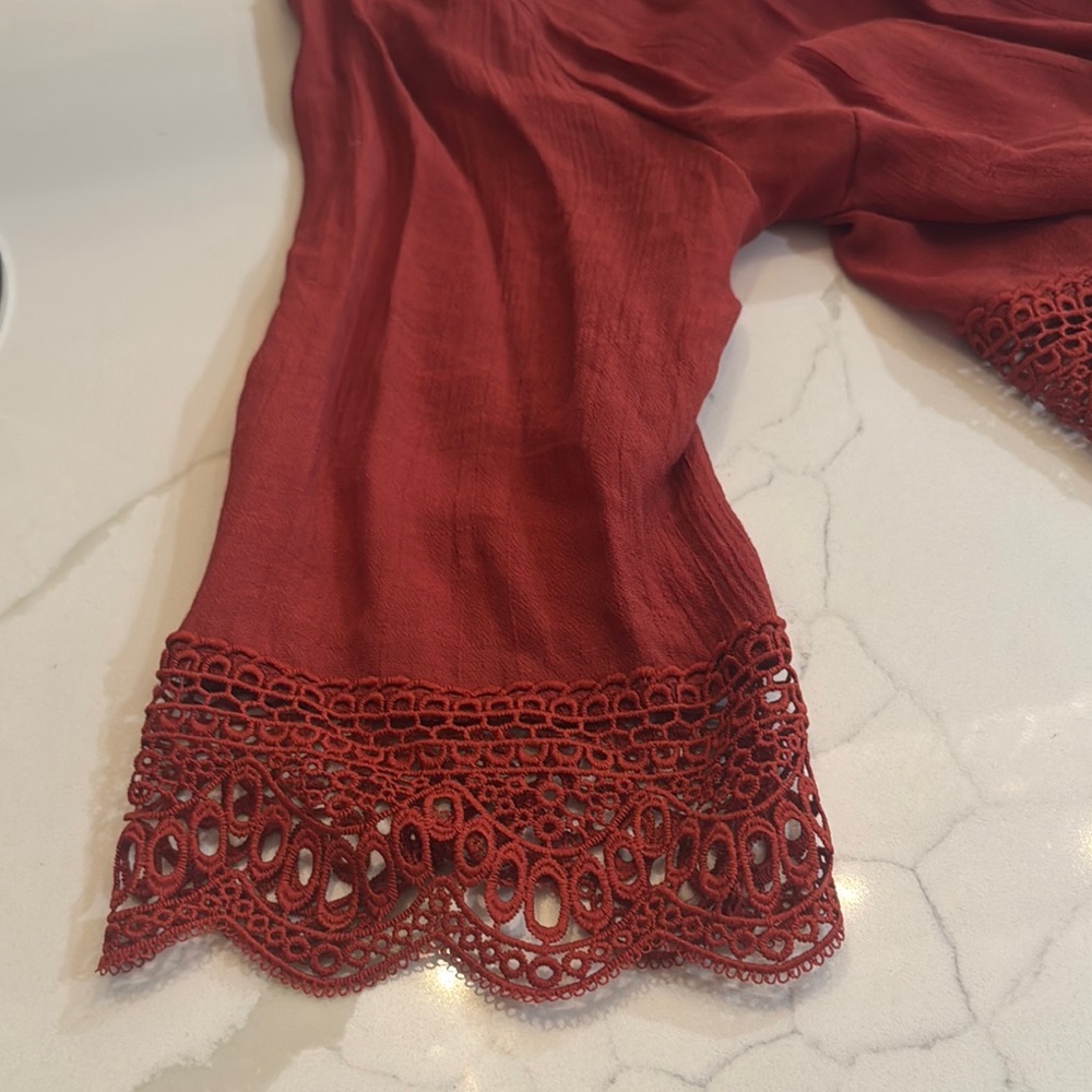 Red Open-Front Cardigan - Picture 3 of 7